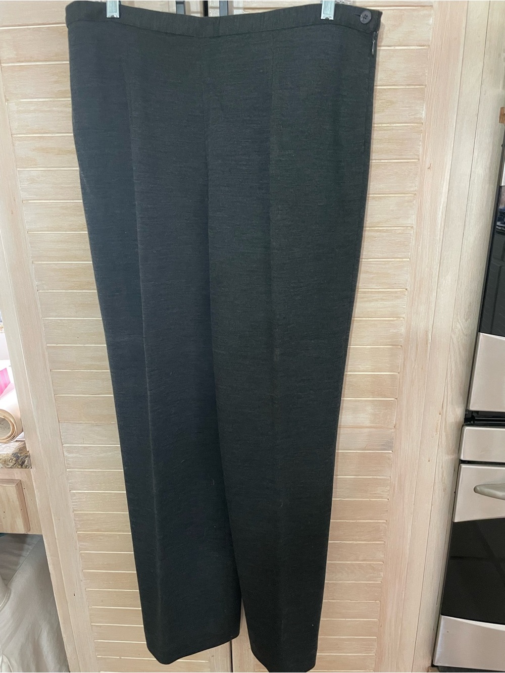 Gianfranco Ferré Charcoal Gray Tailored pants straight leg side zip NWOT 16